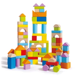 Best 100 Bausteine aus Holz Kinder Lernspielzeug|Konstruktionsspielzeug