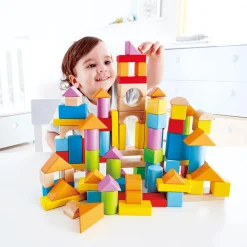 Best 100 Bausteine aus Holz Kinder Lernspielzeug|Konstruktionsspielzeug