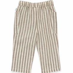 Clearance Baumwoll/Leinen-Hose Streifen Hosen
