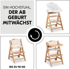 Best Beta+ Natur mit Sitzauflage Uni Treppenhochstühle