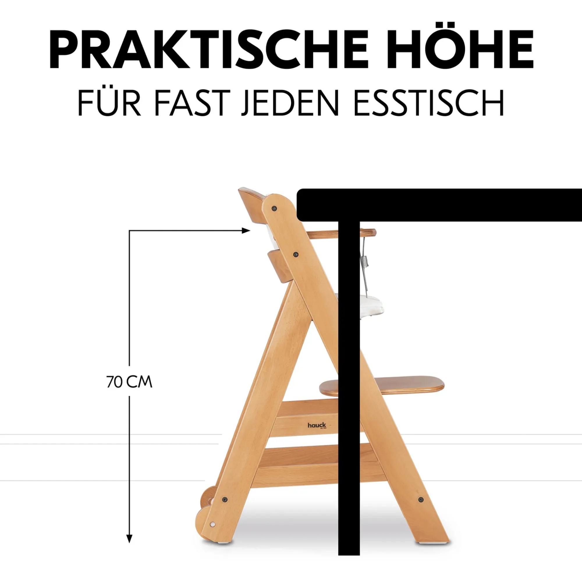 Best Beta+ Natur mit Sitzauflage Uni Treppenhochstühle