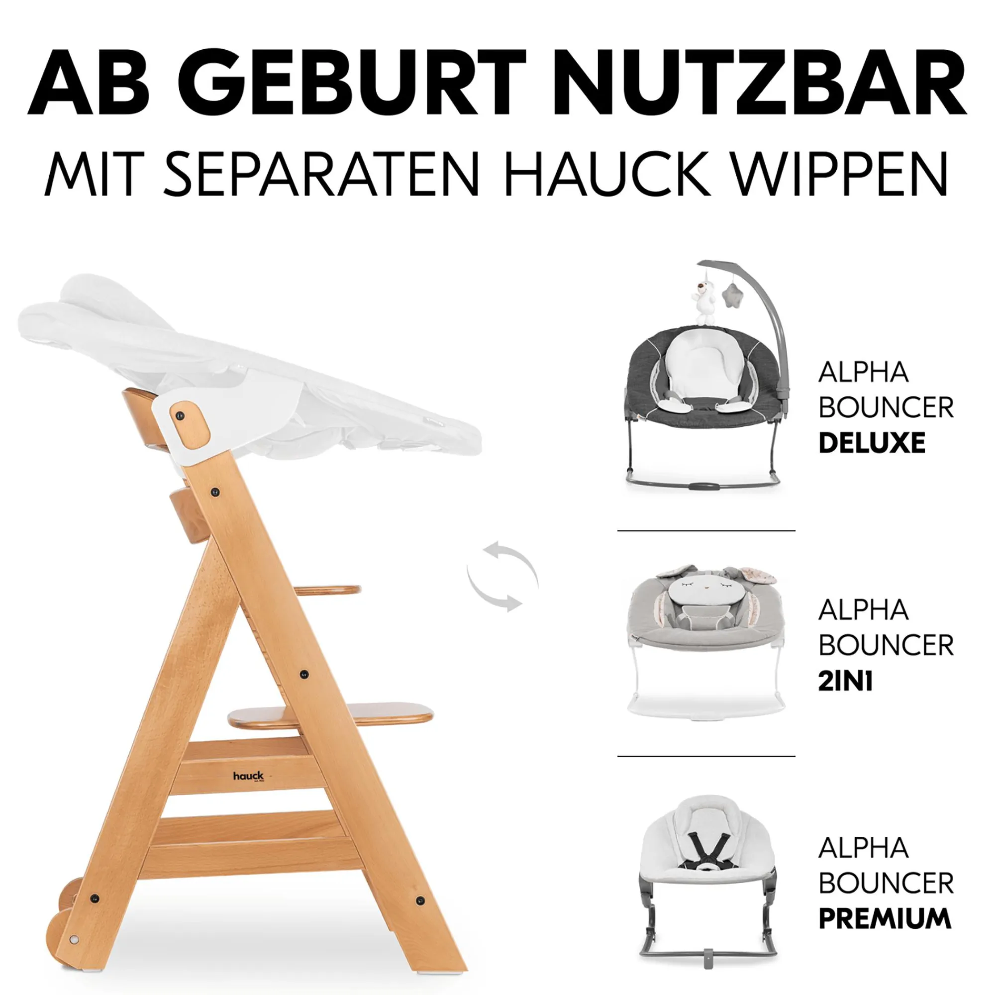 Best Beta+ Natur mit Sitzauflage Uni Treppenhochstühle