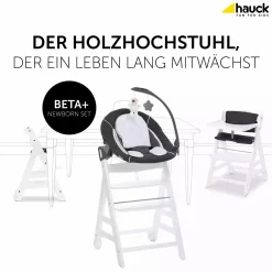 Beta Newborn Set - White Melange Charcoal Treppenhochstühle