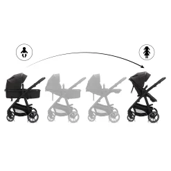 Discount Denver 2in1 Anthrazit Melange Kinder Buggys|Kombi-Kinderwagen