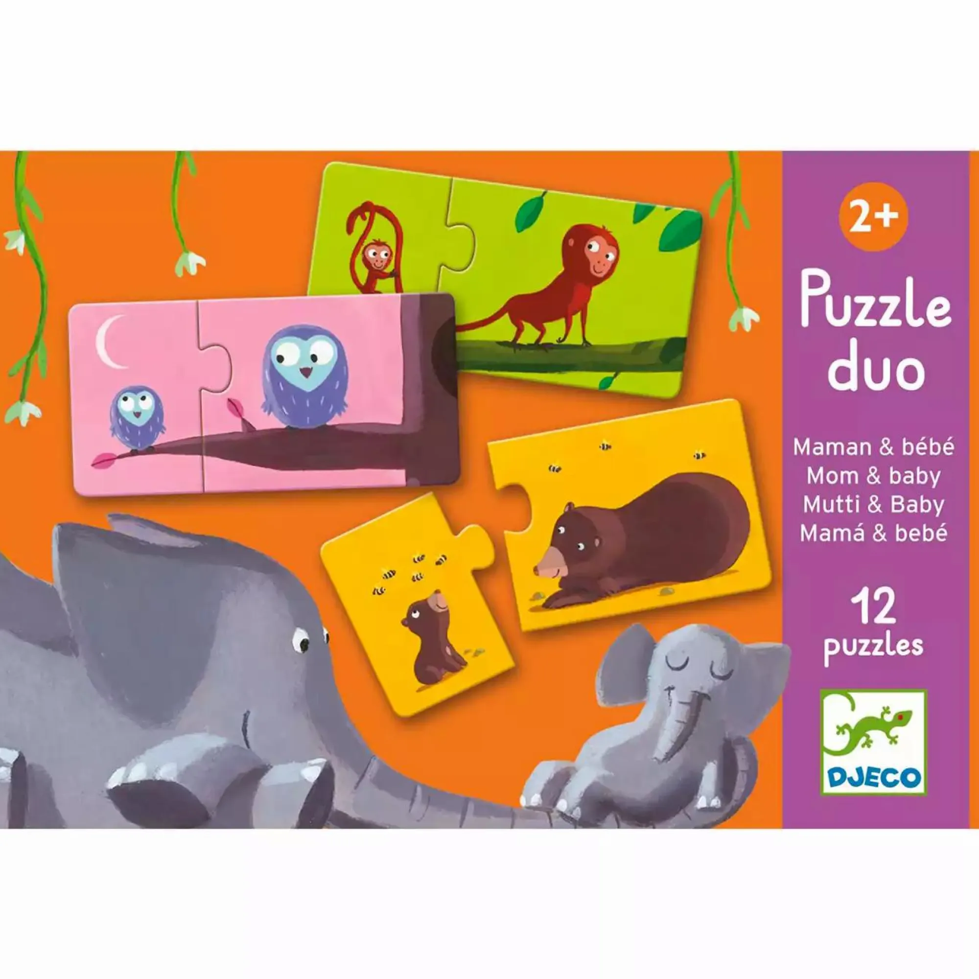 Best Duo Puzzle - Mami & Kind Kinder Lernspielzeug|Holzspielzeug