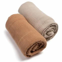 Clearance 2er-Set Mulltücher 120 x 120 cm Mullwindeln|Mullwindeln
