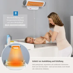 FeelWell Wickeltisch-Wärmestrahler Heizstrahler