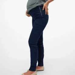 Discount Jeggings Dark Blue Denim Umstandshosen