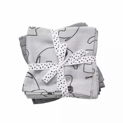 New Mullwindeln Contour Grey Spucktücher|Spucktücher