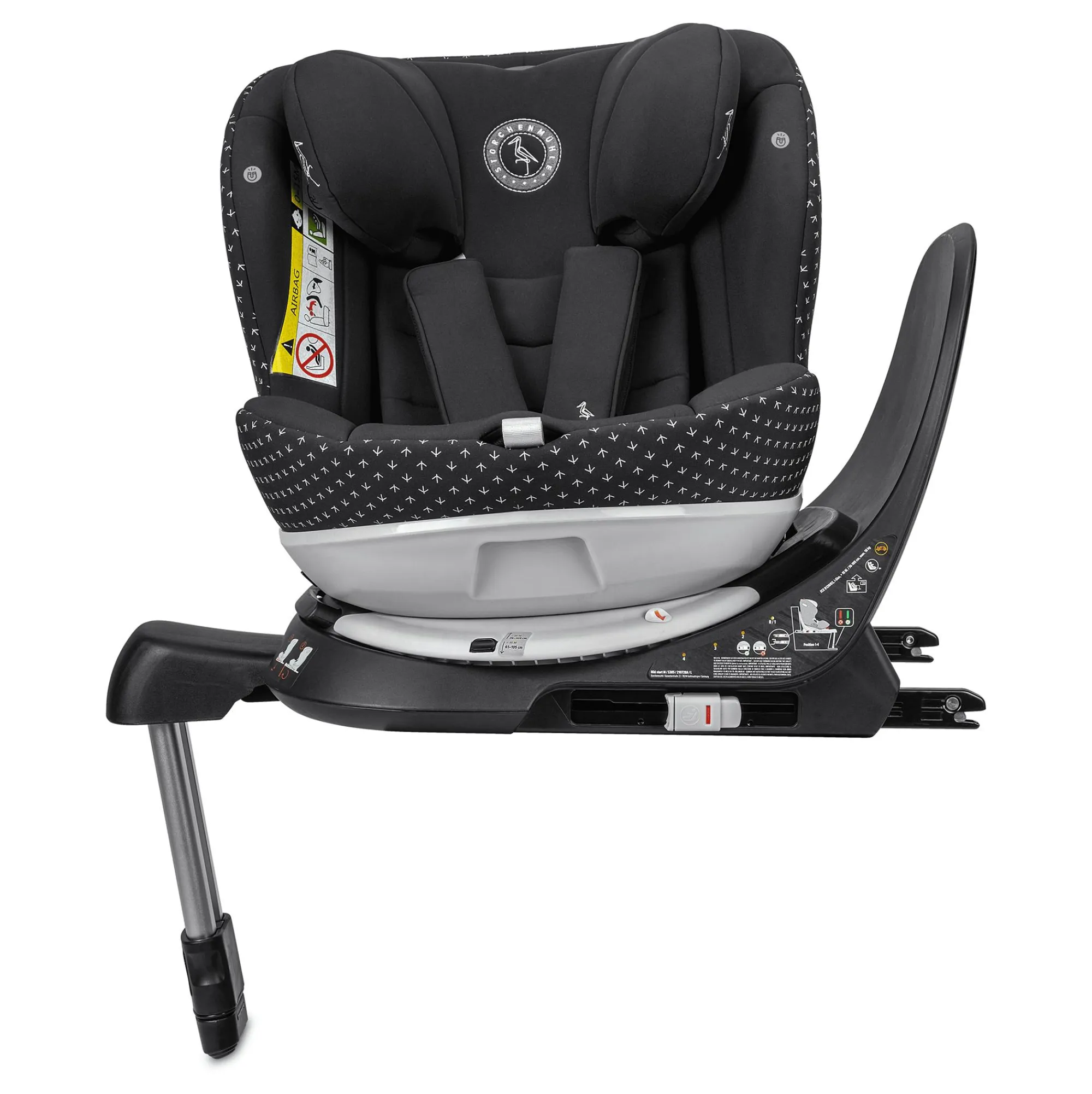 Best Niki Start M Onyx Kinder Kindersitze Isofix|Reboarder 0-18 Kg, Gruppe 0+/1