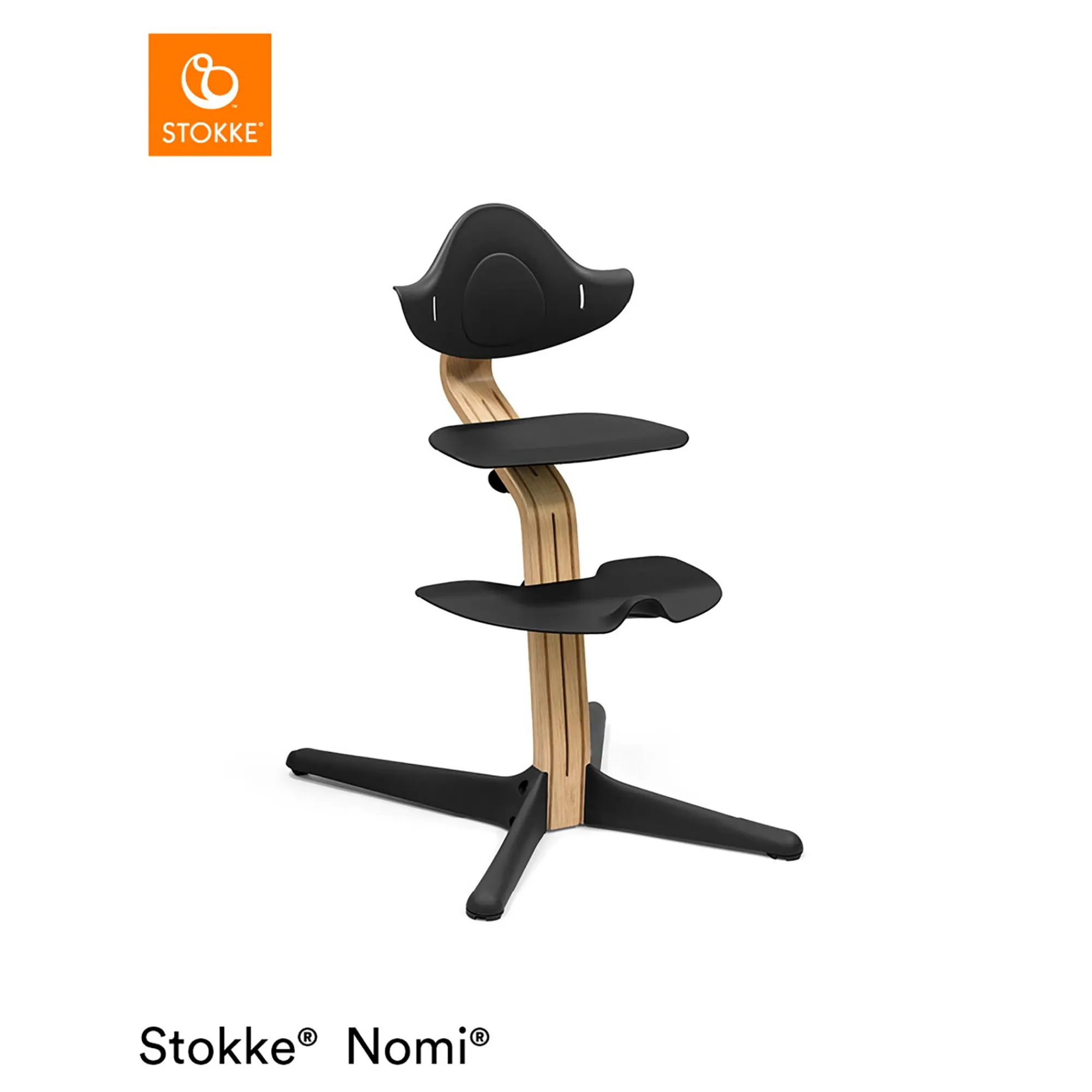 Best Nomi® Hochstuhl Oak Black Treppenhochstühle