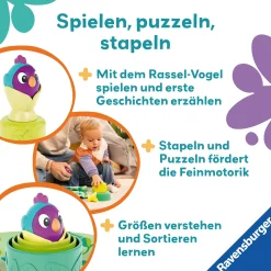 Best Play+ Baby-Stapel-Puzzle Vogelnest Kinder Lernspielzeug|Stapelbecher