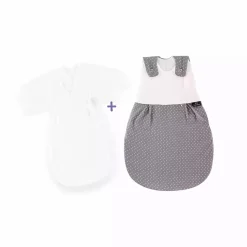 Outlet Schlafsack-Set LIEBMICH Pünktchen grau 50/56 Schlafsäcke|Schlafsäcke