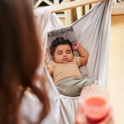 New Set Federwiege Premium mit Ständer und Motor Babybetten