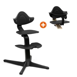 Best Set Nomi® Stuhl Black mit Baby Set Treppenhochstühle