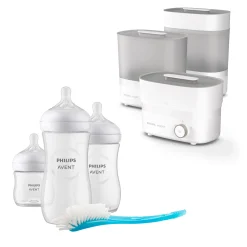 Outlet Set Sterilisator Premium SC 293/00 mit Flaschen Starter-Set SCD837/12 Vaporisatoren|Flaschen & Sauger