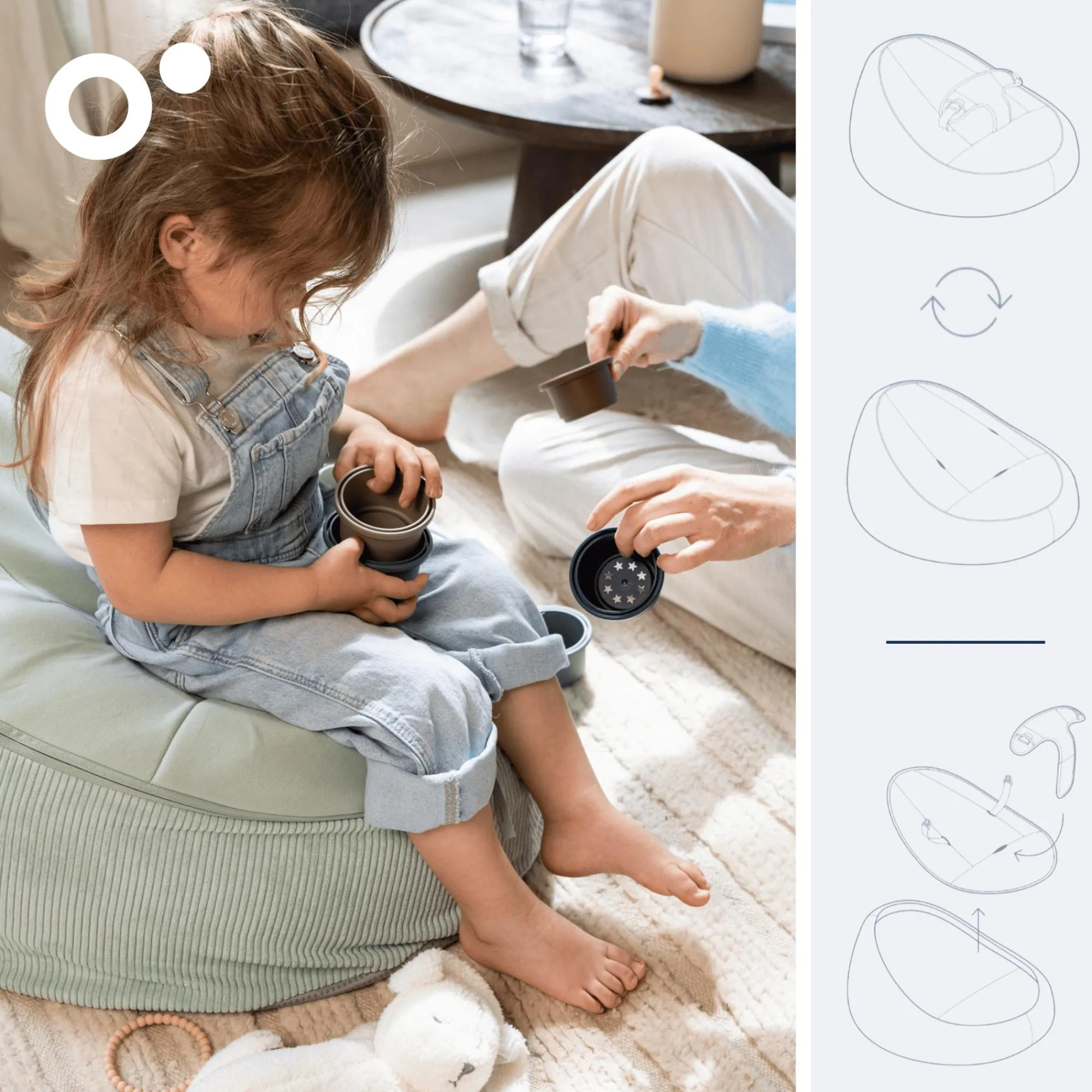 Best Sitzsack Seat'n Grow Green Kinder Kindersitzgruppen|Spielgeräte