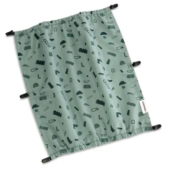 Best Sonnenschutz Kid Zweisitzer Green Patterned Fahrradanhänger Zubehör