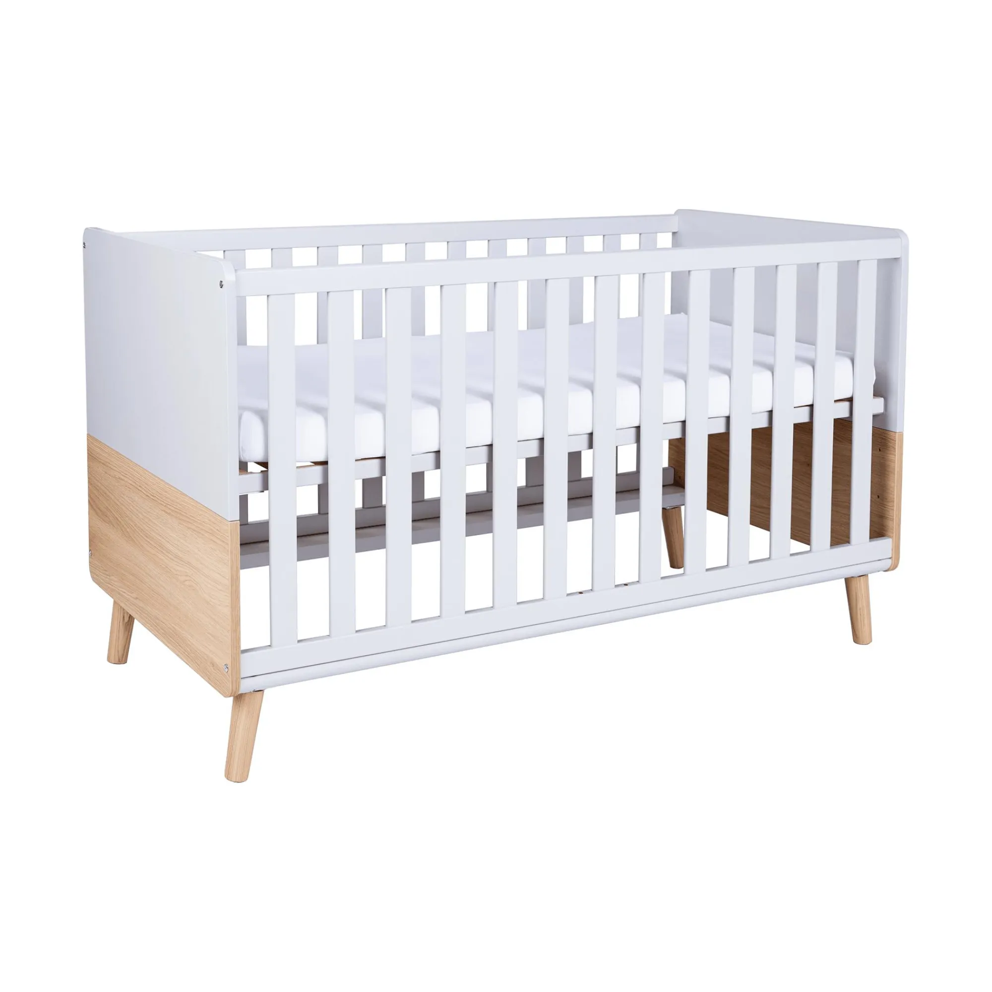 2-teiliges Spar-Set Babyzimmer Lovis mit Kommodenfüßen 92 cm für die schmale Wickelkommode Babyzimmer Sets