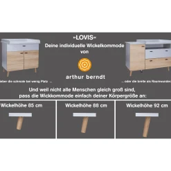 2-teiliges Spar-Set Babyzimmer Lovis mit Kommodenfüßen 92 cm für die schmale Wickelkommode Babyzimmer Sets