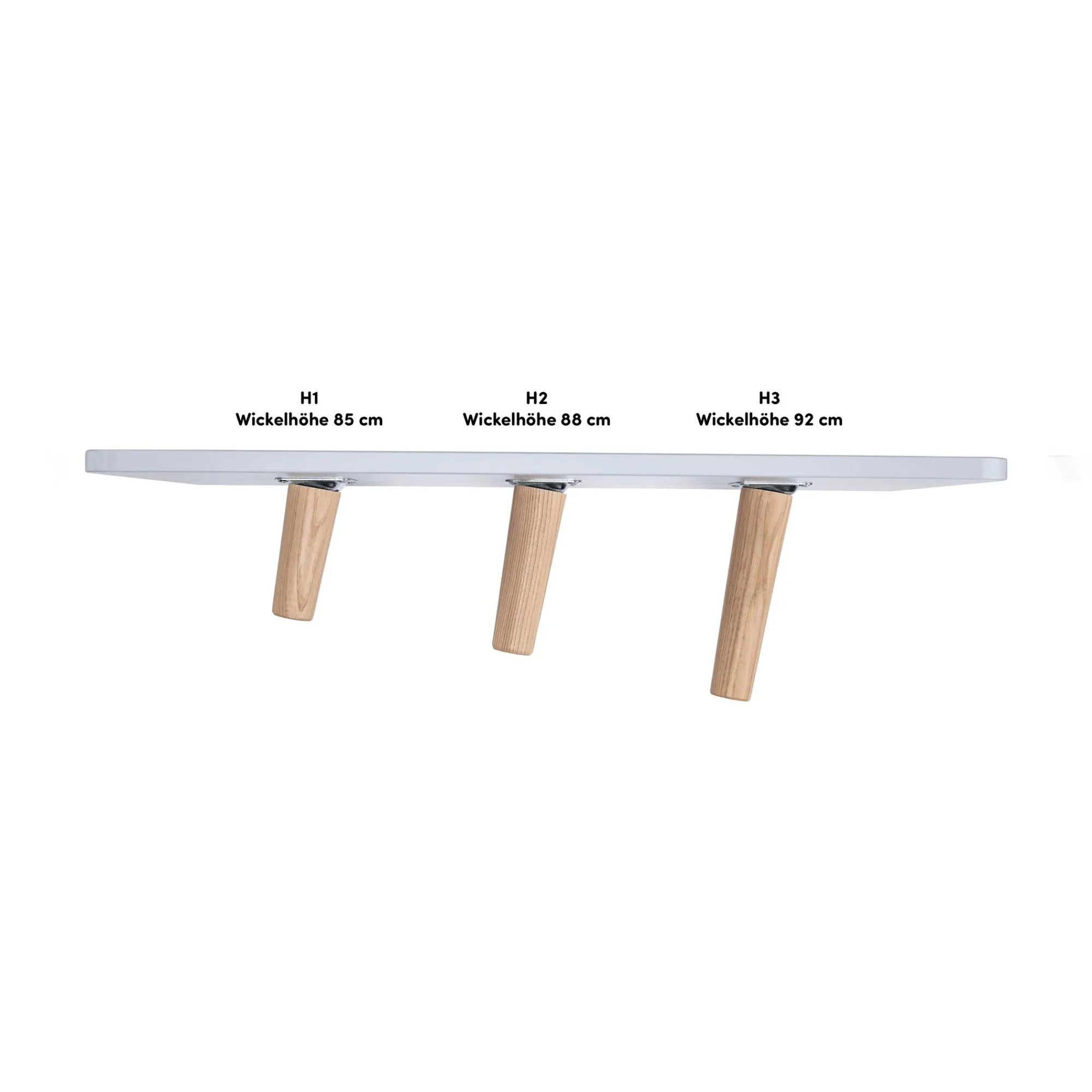 2-teiliges Spar-Set Babyzimmer Lovis mit Kommodenfüßen 88cm für die schmale Wickelkommode Babyzimmer Sets
