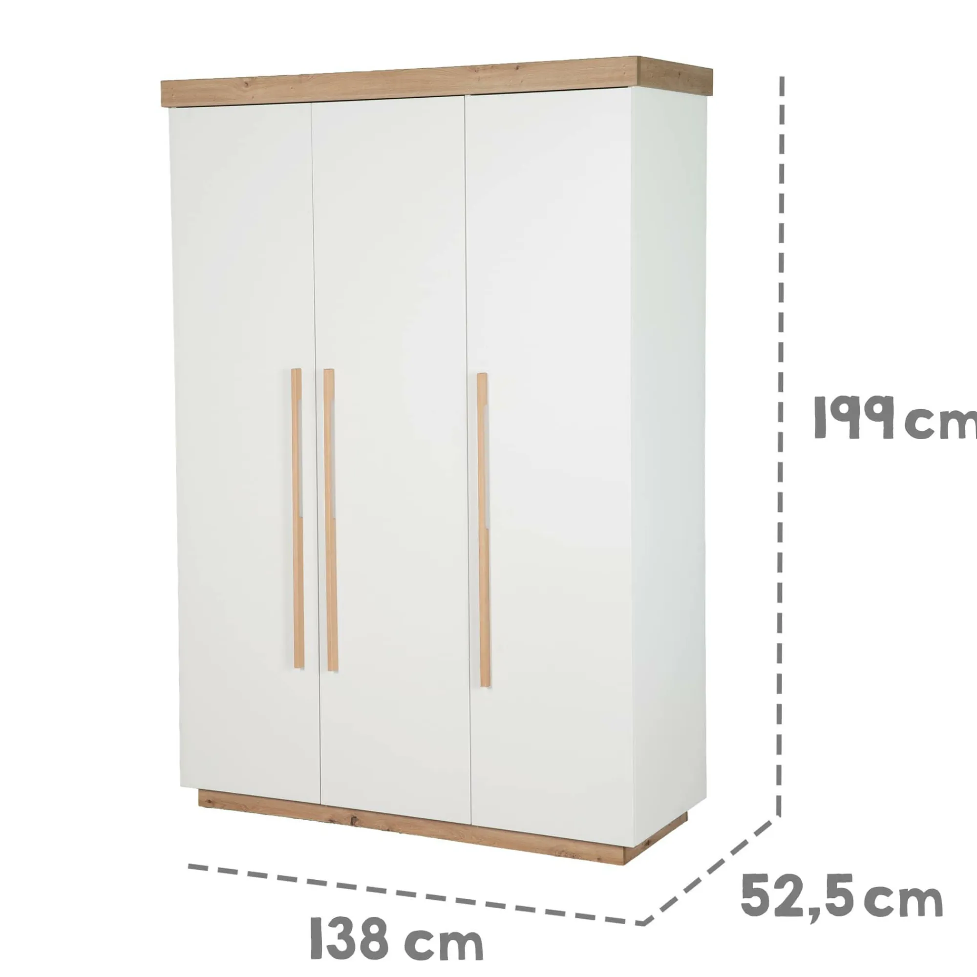 3-türiger Kleiderschrank Lumo Kleiderschränke