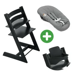 Outlet Trio Set Tripp Trapp® Buche Black Treppenhochstühle